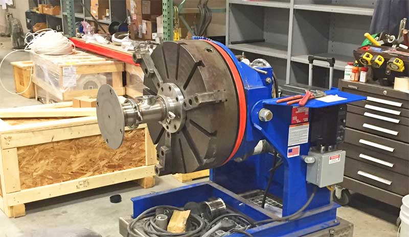 1504 Welding Positioner in Production