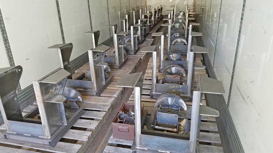 Model 1504 welding positioners on their way to powder coating