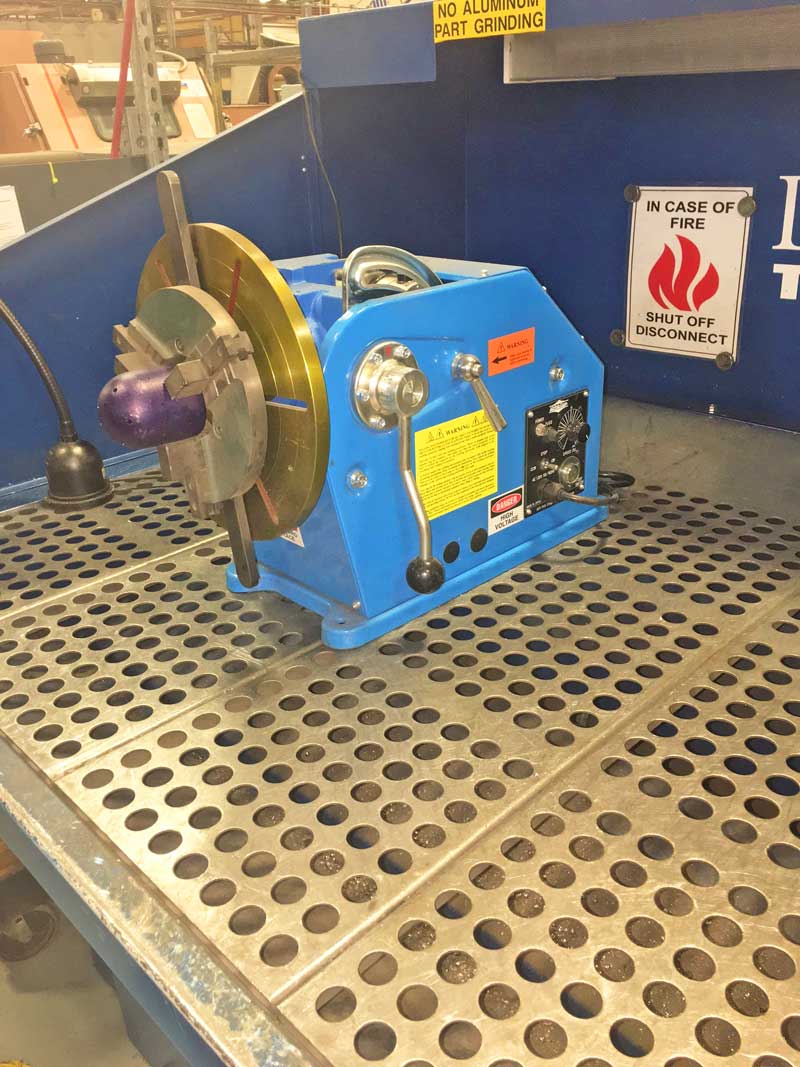 PS-1F Benchtop Welding Positioner in Production