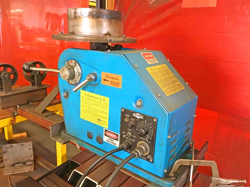PS-1F Benchtop Welding Positioner in Production