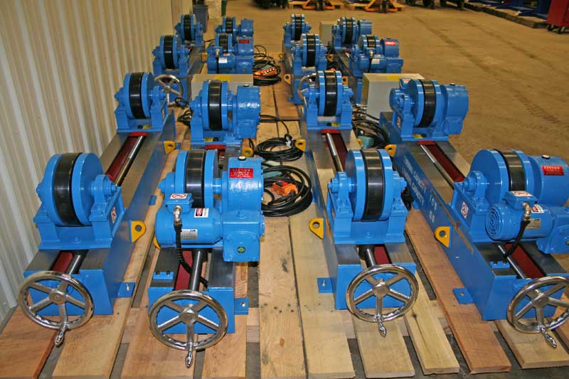 MAC Model RD-10-INW Tank Turning rolls prior to crating