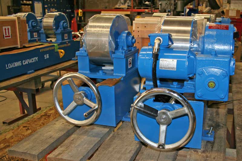 MAC Model RD-10-INW Tank Turning rolls with custom solid steel rollers