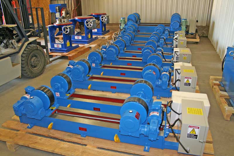 MAC Model RD-5-INW Turning rolls prior to shipping
