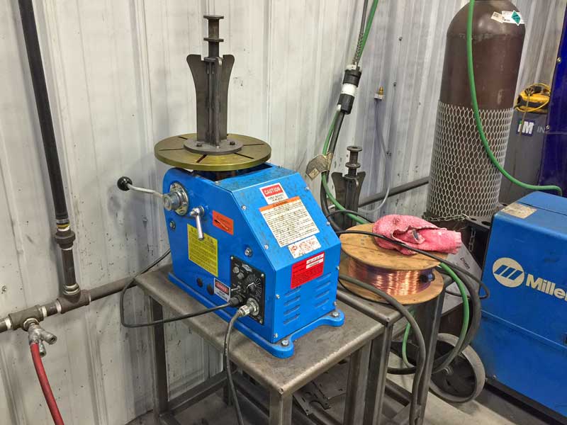 PS-1F Benchtop Welding Positioner in Production
