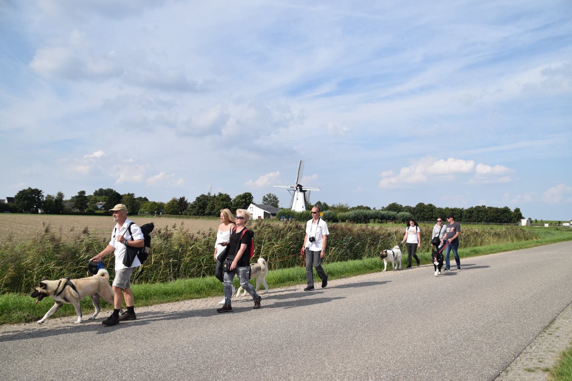 Wandeling langs het water, door het bos, stukje door het dorp om te eindigen op het strandje. Wandeling Akitadag Colijnsplaat Akita Spiegel van de Ziel 2018