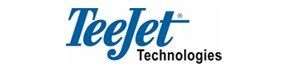 A blue logo for teejet technologies on a white background