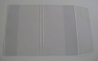 Buchhülle transparent mit Lesezeichen Klappe
