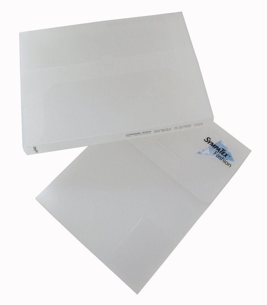 Sammelbox halbtransparent mit Aufdruck