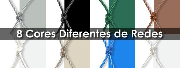Texto “8 Cores Diferentes de Redes” sobre fundo com redes coloridas entrelaçadas.