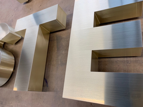 Brushed Brass Lettering