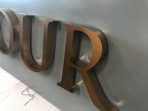 Rose Gold Applied to panel