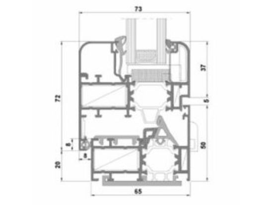 scheda tecnica della finestra Newtec 65 TT Ponzio