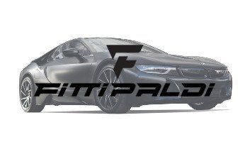 Gray BMW i8 with the Fittipaldi logo overlayed.