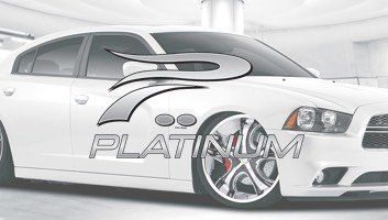 White Dodge Charger with 