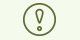 An exclamation mark inside a circle, representing a warning or alert icon.