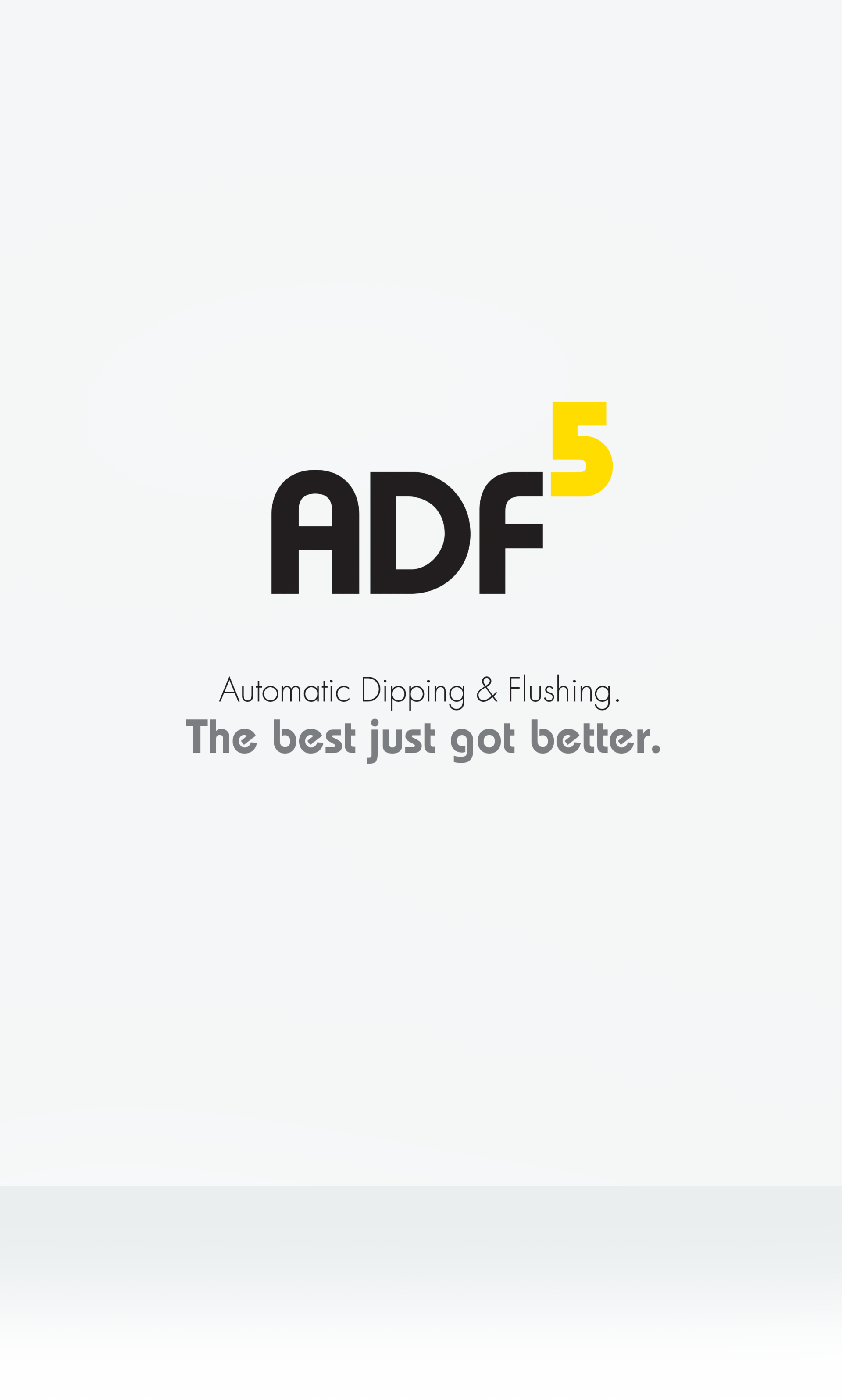 The adf 5 logo is on a white background