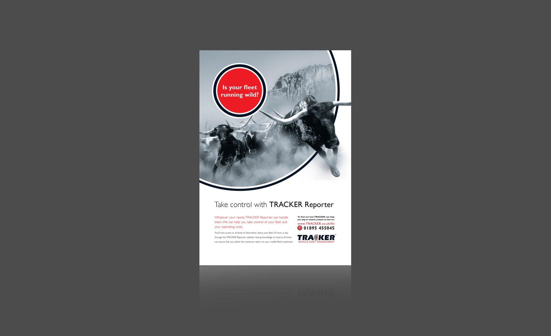 A black and white poster with a red circle in the middle