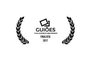 Um logotipo em preto e branco com uma coroa de louros sobre fundo branco.