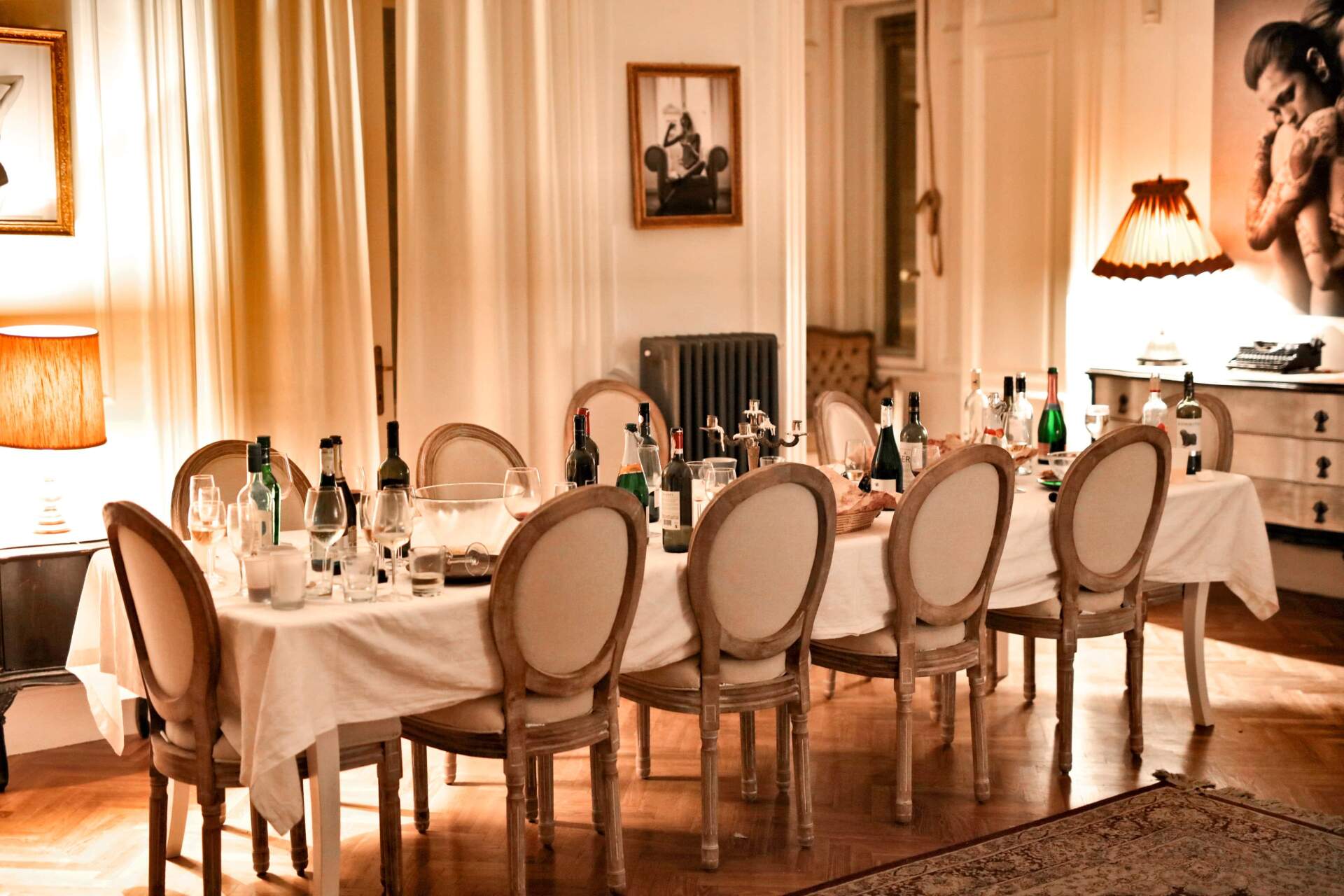 Formal dining room set for a holiday