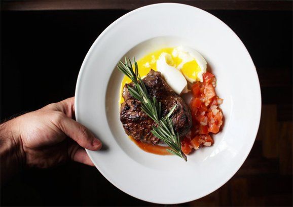 dish on plate