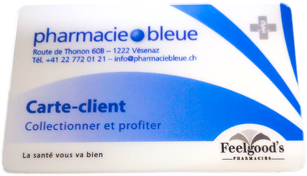 Carte fidélité pharmacie bleue