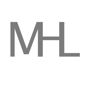 Mick Hills Landscaping logo made of an M, H, and L.