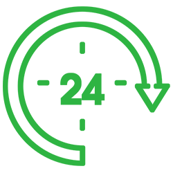 Icona – Reperibilità 24 ore su 24 Icona – Reperibilità 24 ore su 24