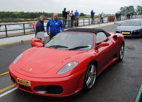 A red Ferrari