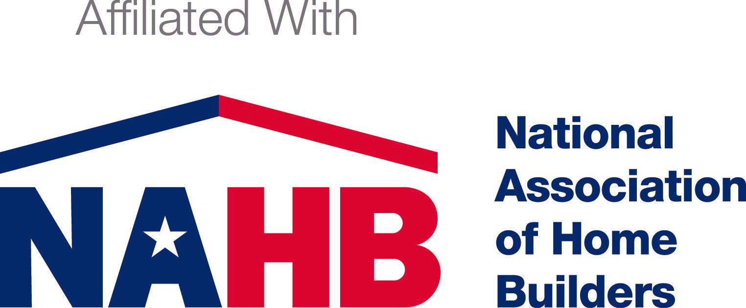 NAHB affiliate logo with blue and red house roof icon and National Association of Home Builders text