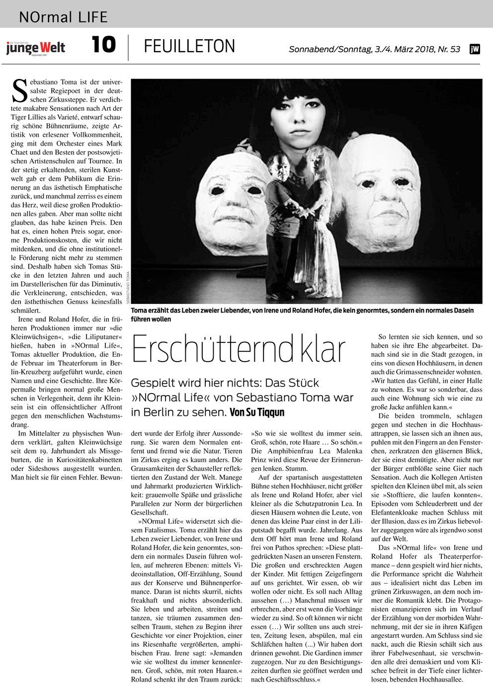 Normal Life by Sebastiano Toma with Roland Hofer, Irene Hofer and Lea Malenka Prinz