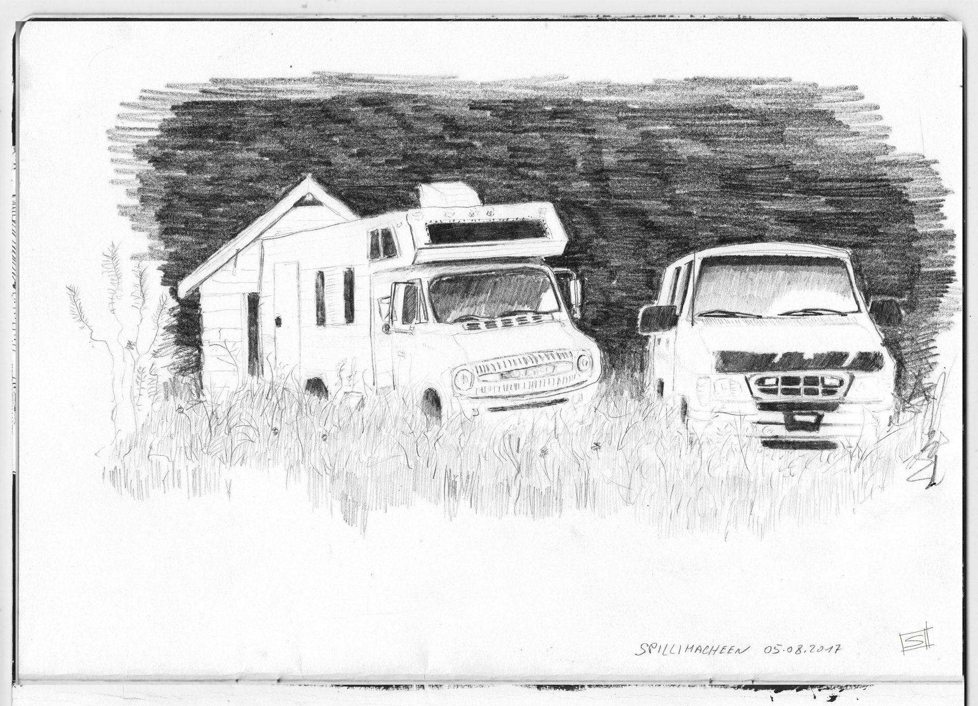 Sebastiano Toma sketches of Canada - Spillimacheen