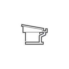 graphic of roof gutter