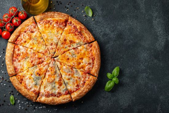pizza cut into slices