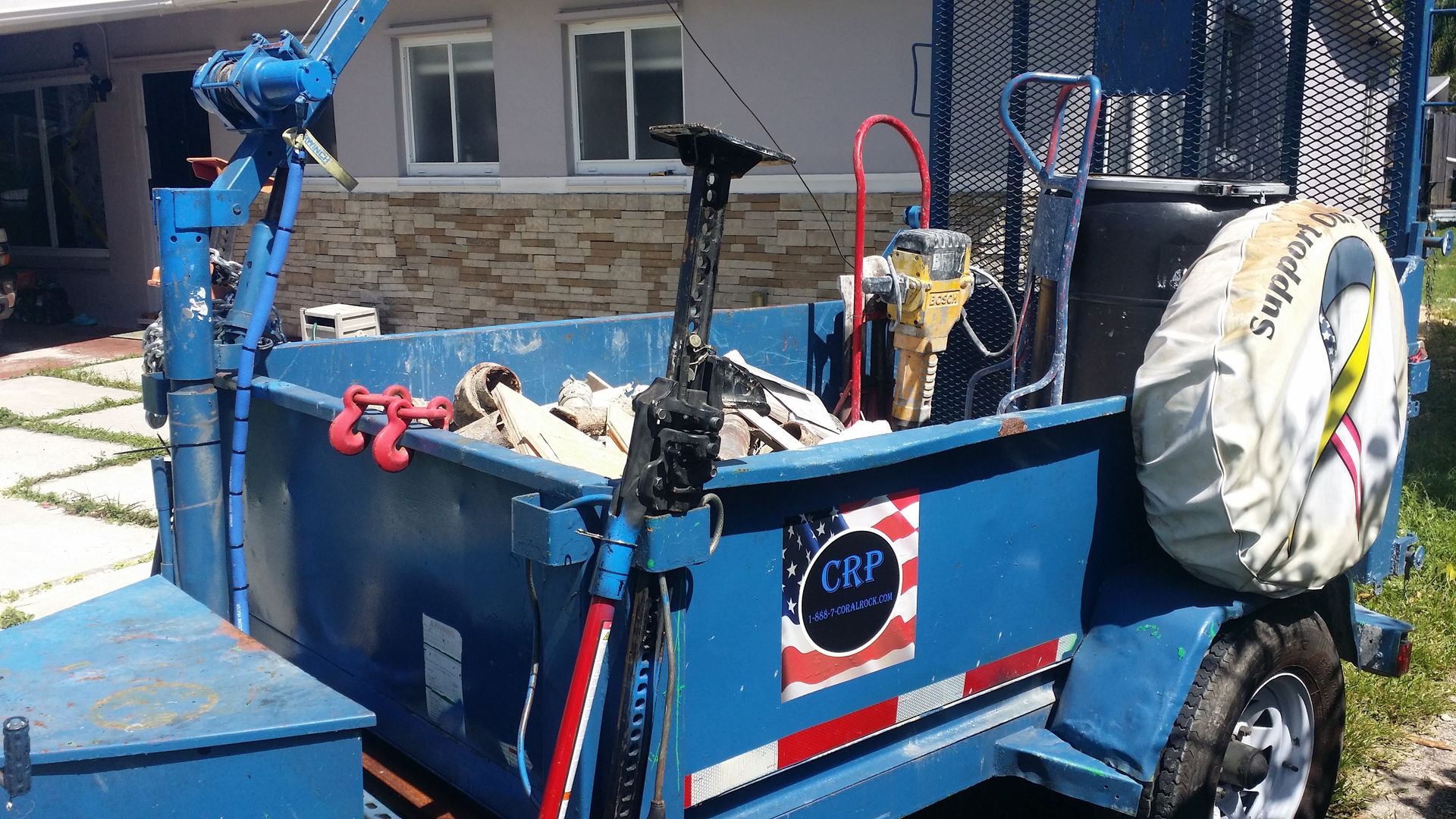 Concrete removal, construction debris removal