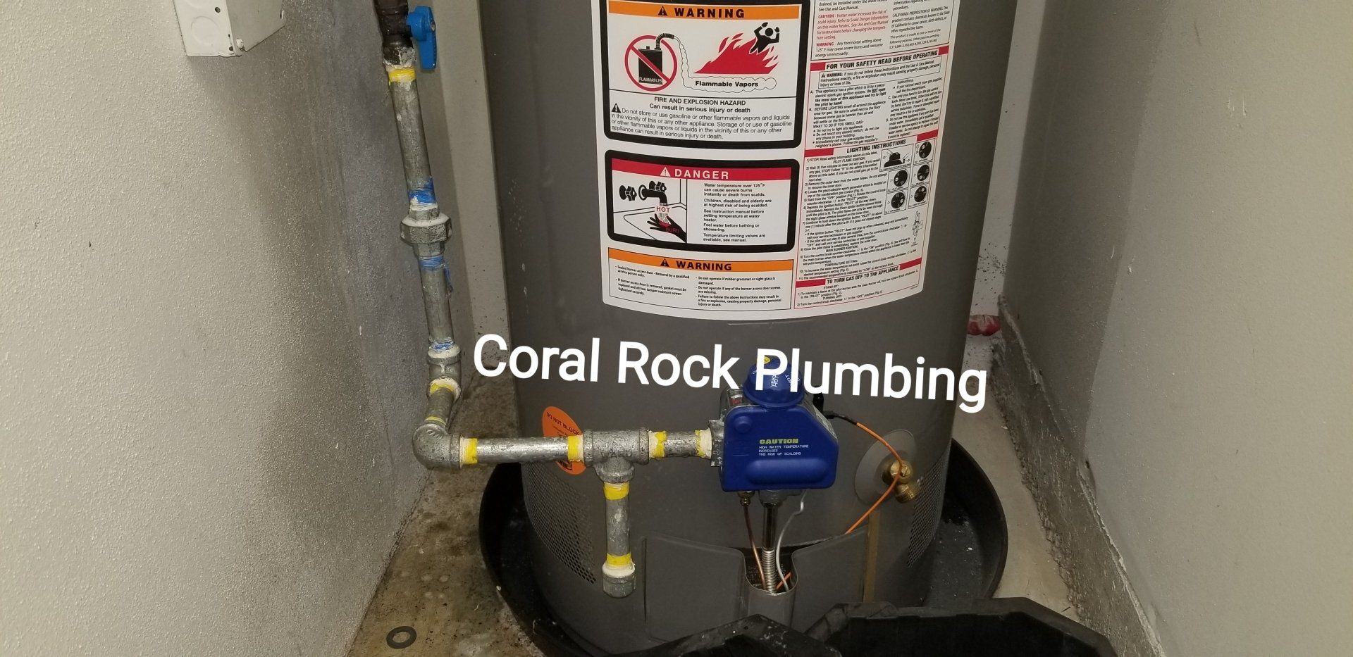 Gas line pipes for Gas hot water heaters, Melbourne, FL Satellite Beach FL
