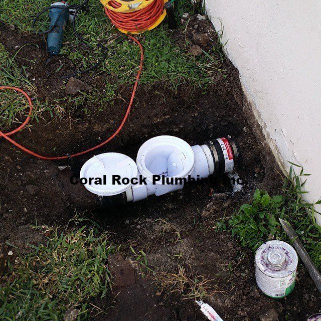 Backwater valve pvc 4inch before septic tank Plumber Palm Bay Cast Iron PVC pipe sewer