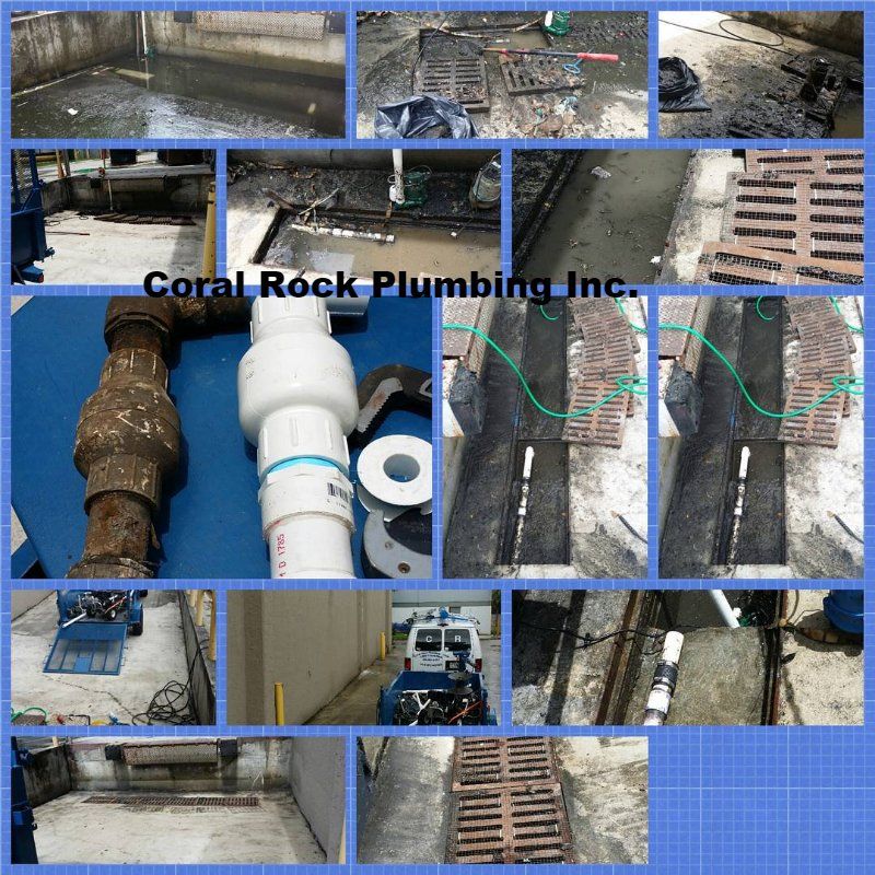 Sewer drain lines jetted