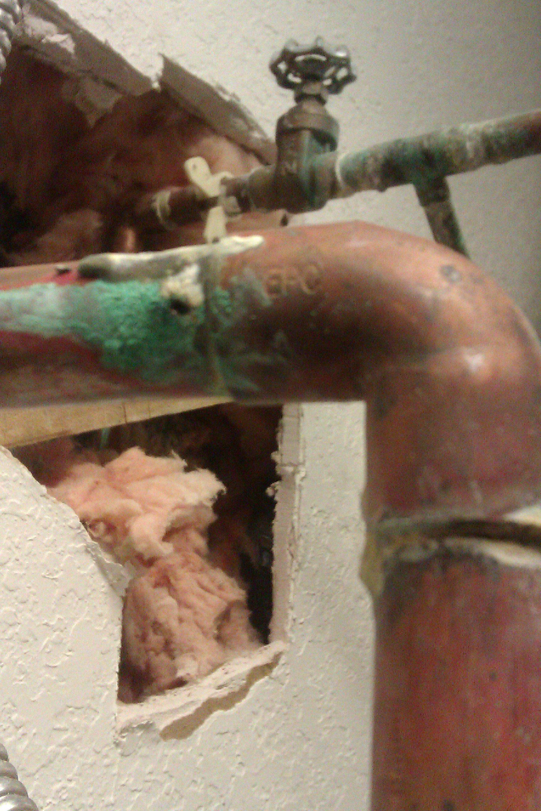 pin hole leak in wall