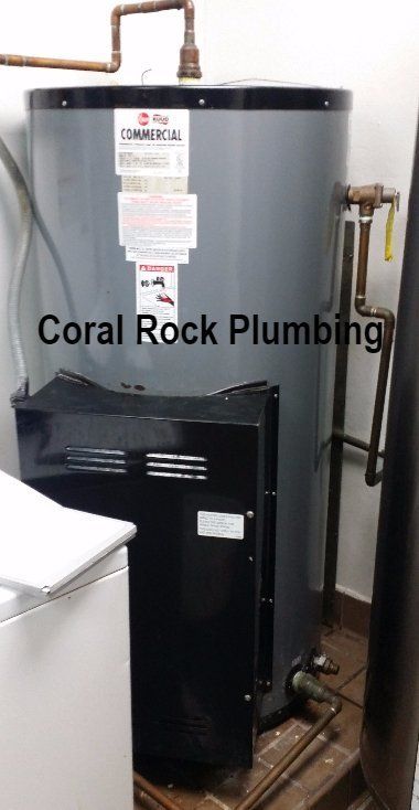 Commercial water heater installation