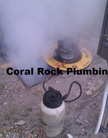 Sewer Drain pipe smoke testing