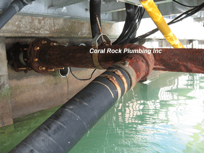 marine floating dock plumbing service and repairs