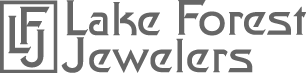A black and white logo for lake forest jewelers