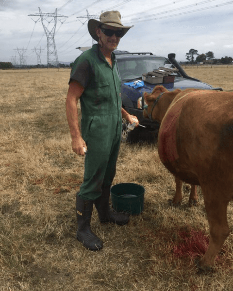 Picture of Vet working outside