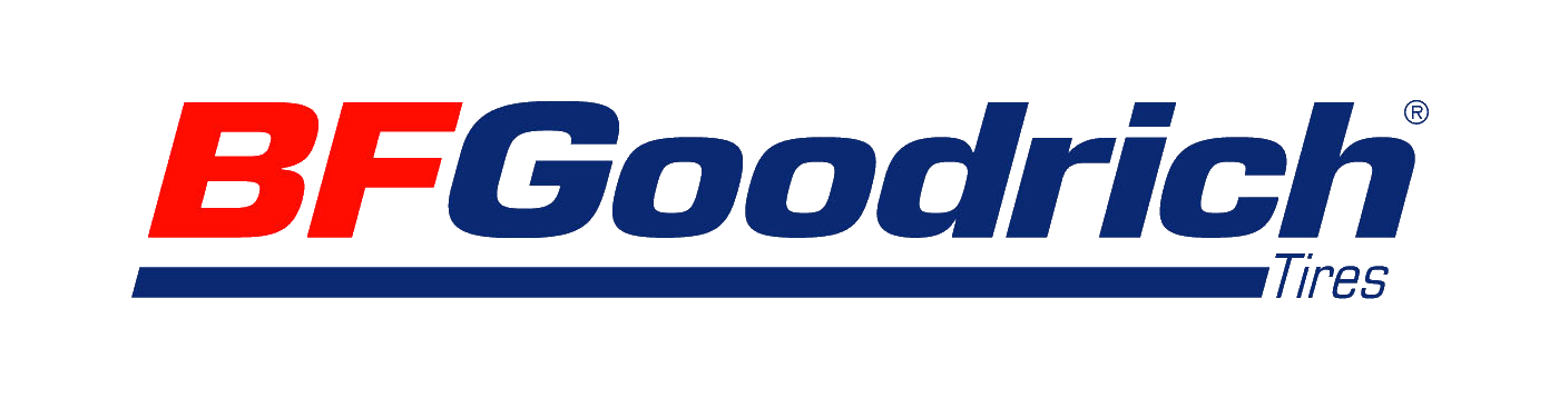 A logo for bfgoodrich tires on a white background