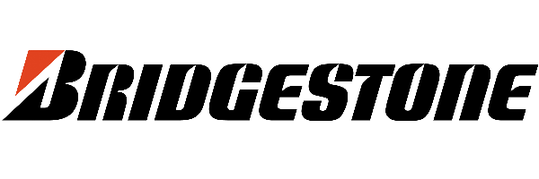 The bridgestone logo is black and red on a white background.