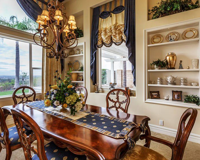Interior Affairs - Formal Dining Room Designs- Complete Home Design Services Orange County CA 714-970-8000