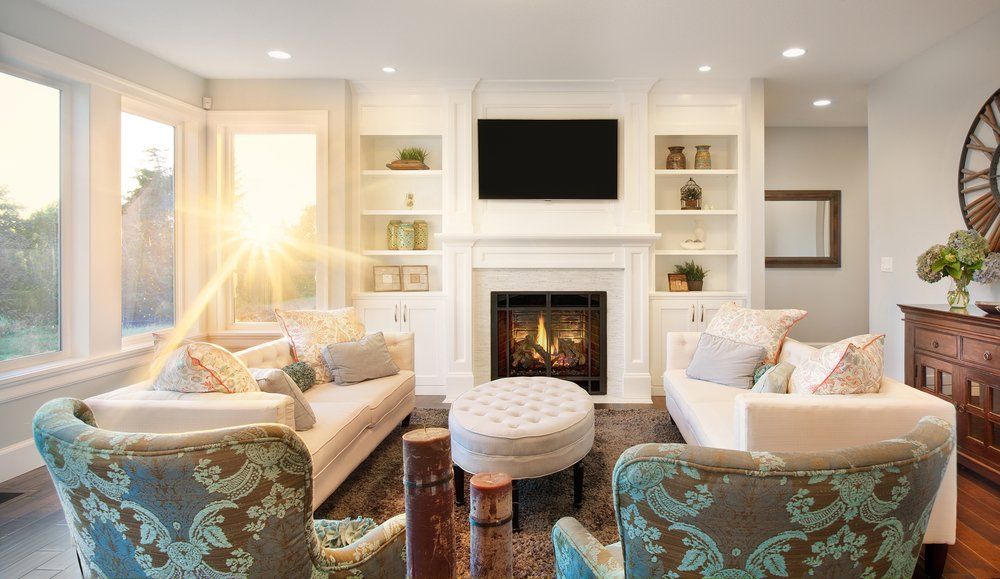 Fireplace in Living Room — Anaheim, CA — Interior Affairs