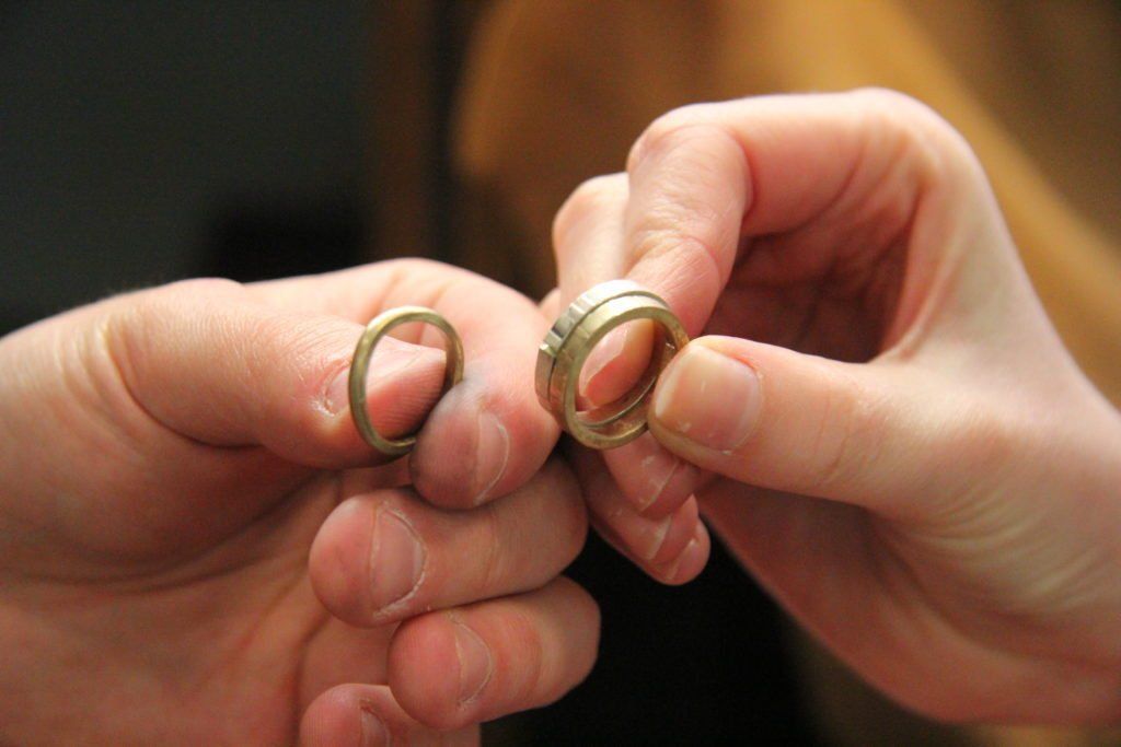 The bars are now turned into rings