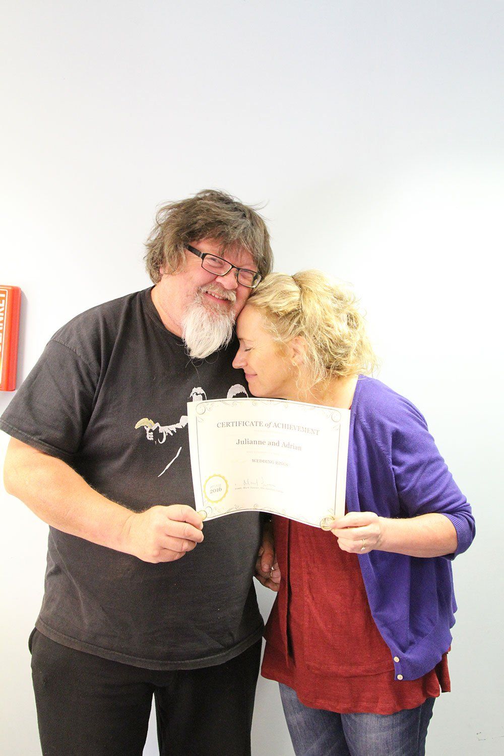 showing certificate