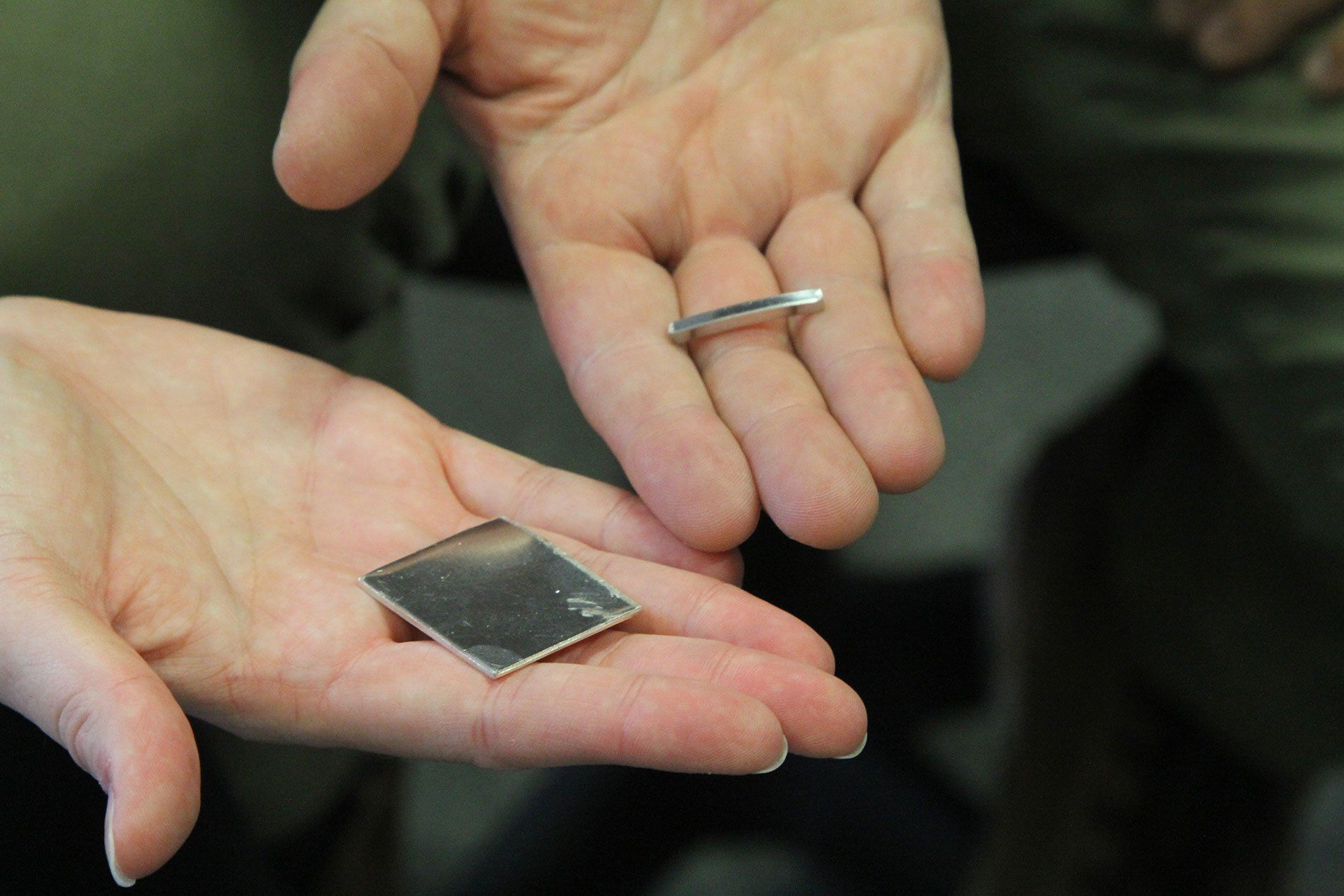 showing metal